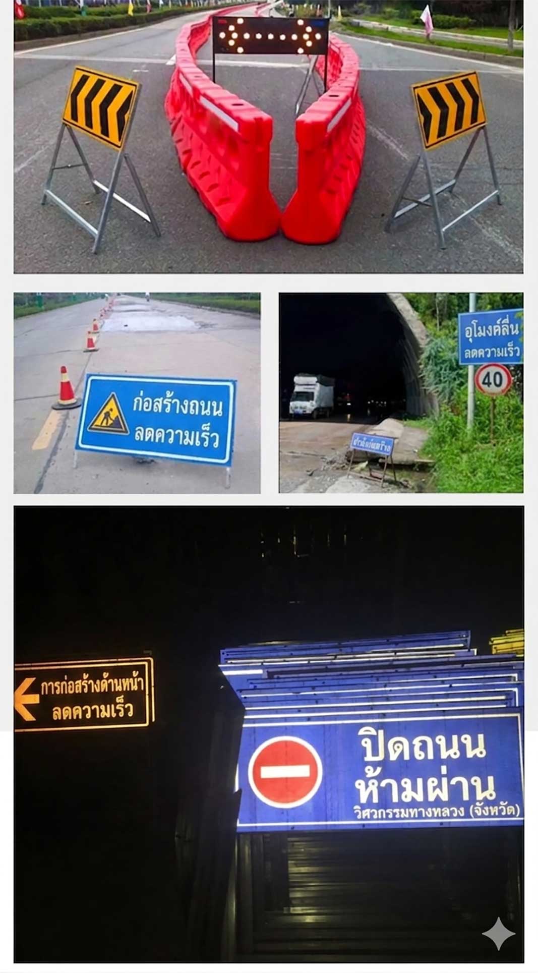 ป้ายตั้งพื้นเหล็กชุบข้อความ 'เขตปลอดภัย' สีเขียว-ขาว เหมาะสำหรับไซต์งาน